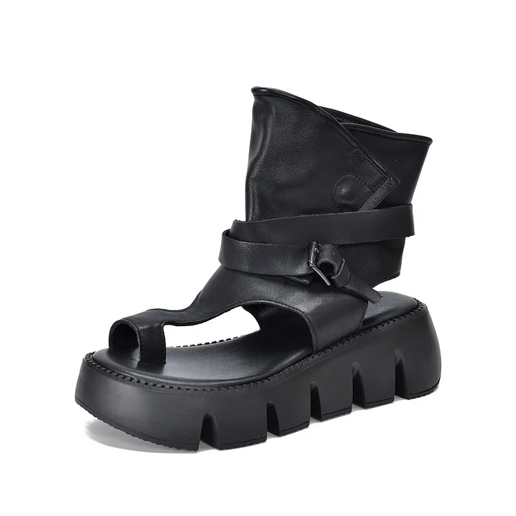 Retro Thick Bottom High Top Sandal Boots