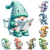 Toilette gnome-plein rond diamant peinture-30 * 30cm