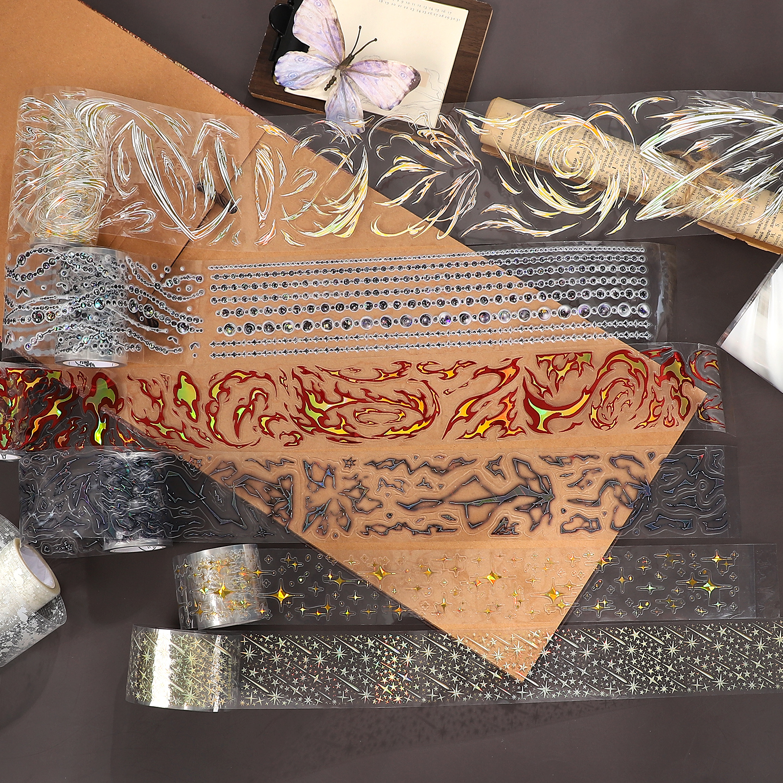 PET 테이프 - 빈티지 패턴 Satr Smudge