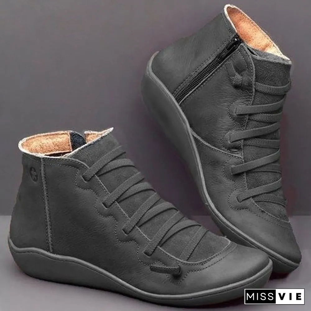 New Women Martin Boots Ankle Shoes Vintage Casual Shoes Brand Design Retro Handmade Women Boots