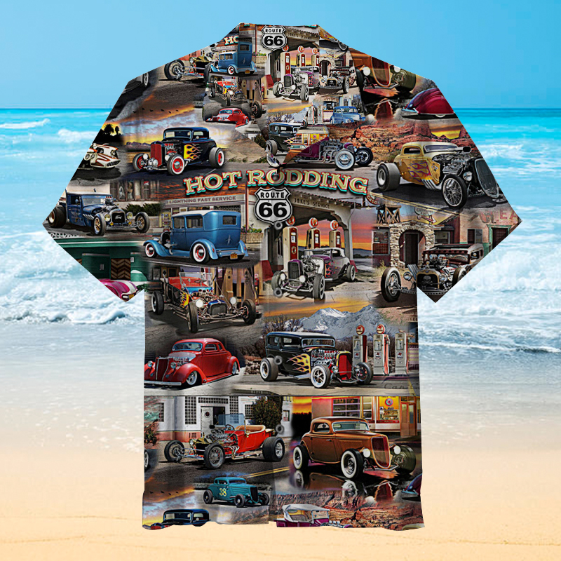 HOT ROD COLLAGE |Unisex Hawaiian Shirt – carnuoc