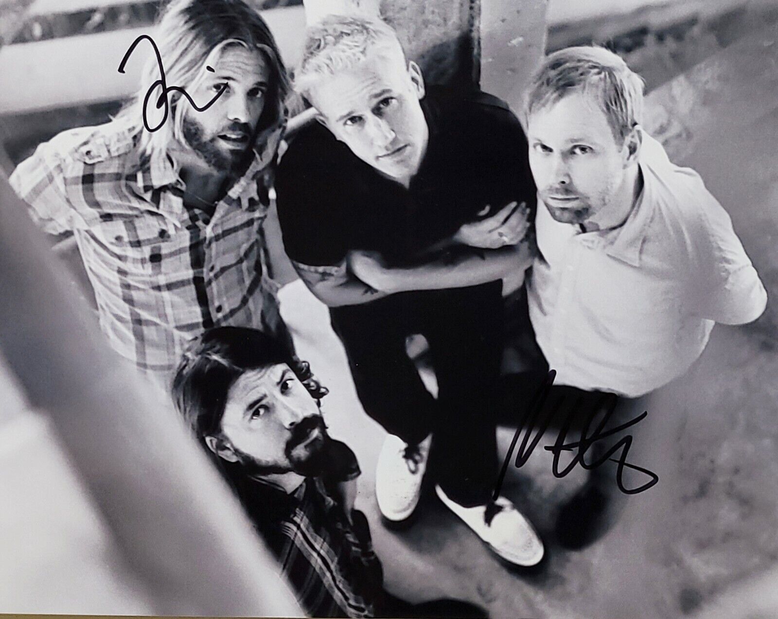 Taylor Hawkins Nate Mendel Foo Fighters Hand Signed Autograph 8x10 Photo Poster painting Proof