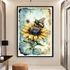 (Big Size) Bee On Sunflower- 11CT Stamped Cross Stitch 40*60cm/15.75*23.62in