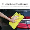 Car Wash Towel Absorbent Coral Fleece Towel for Home Cleaning Yellow+Grey