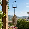 Solar Lantern Outdoor Garden Hanging Light Iron Hollow Design