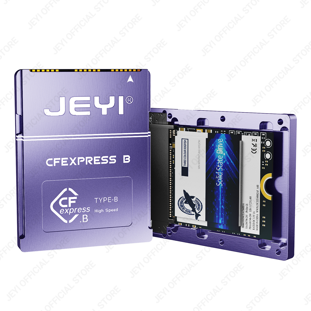 JEYI CF-Express Type-B to 2230 NVMe M.2 SSD Adapter, PCIe 4.0 Expansion  Memory CFexpress Card For CANON NIKON Z6/Z7/Z9/R3/R5