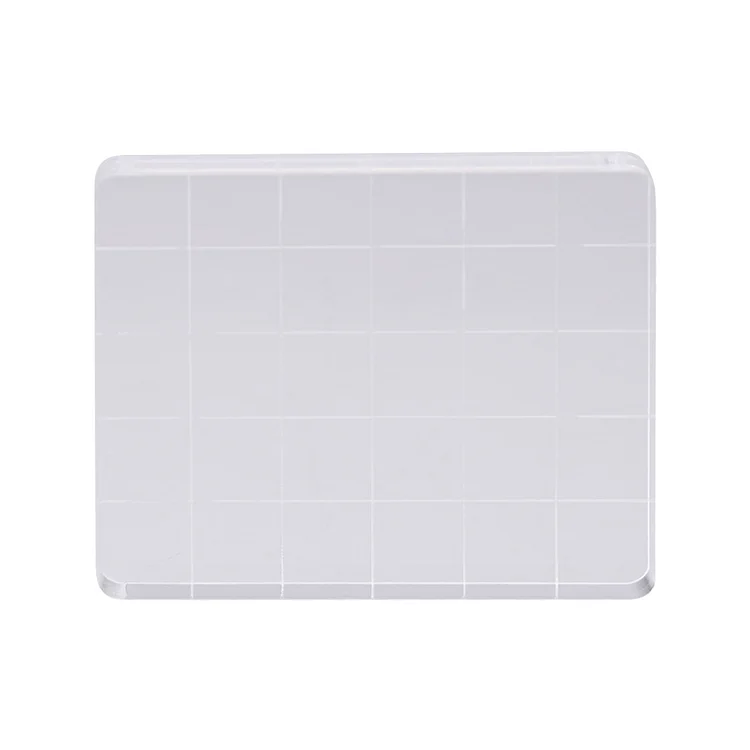 Acrylic Stamp Block Clear Stamping Tool Set with Grid Line Craft