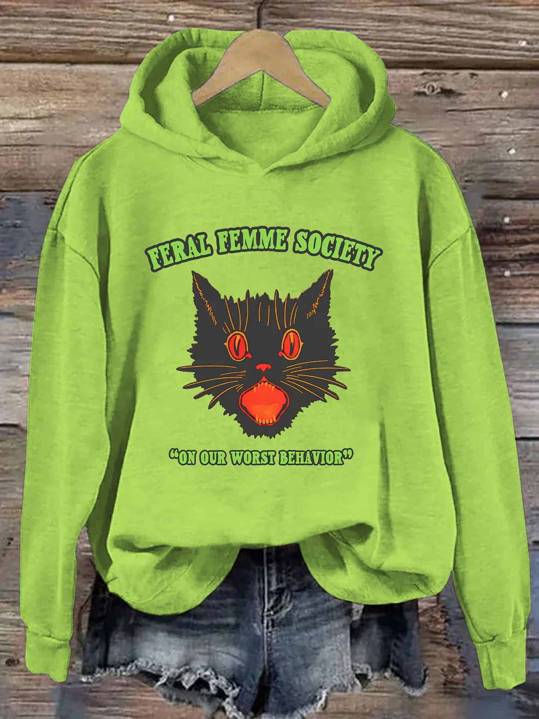 Feral Femme Society Cat Hoodie