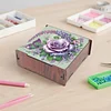 Diamond Painting Wooden Purple Rose 4 Slots Diamond Painting Storage Box for Adult Beginner