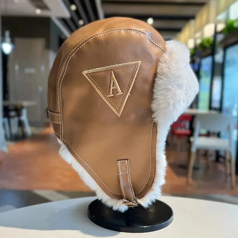 Brownm Faux Fur Aviator Hat