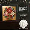 (25x25cm)DIY Pearl Painting Xmas Framed Handmade Pearl Material Art Kit Living Room Decor