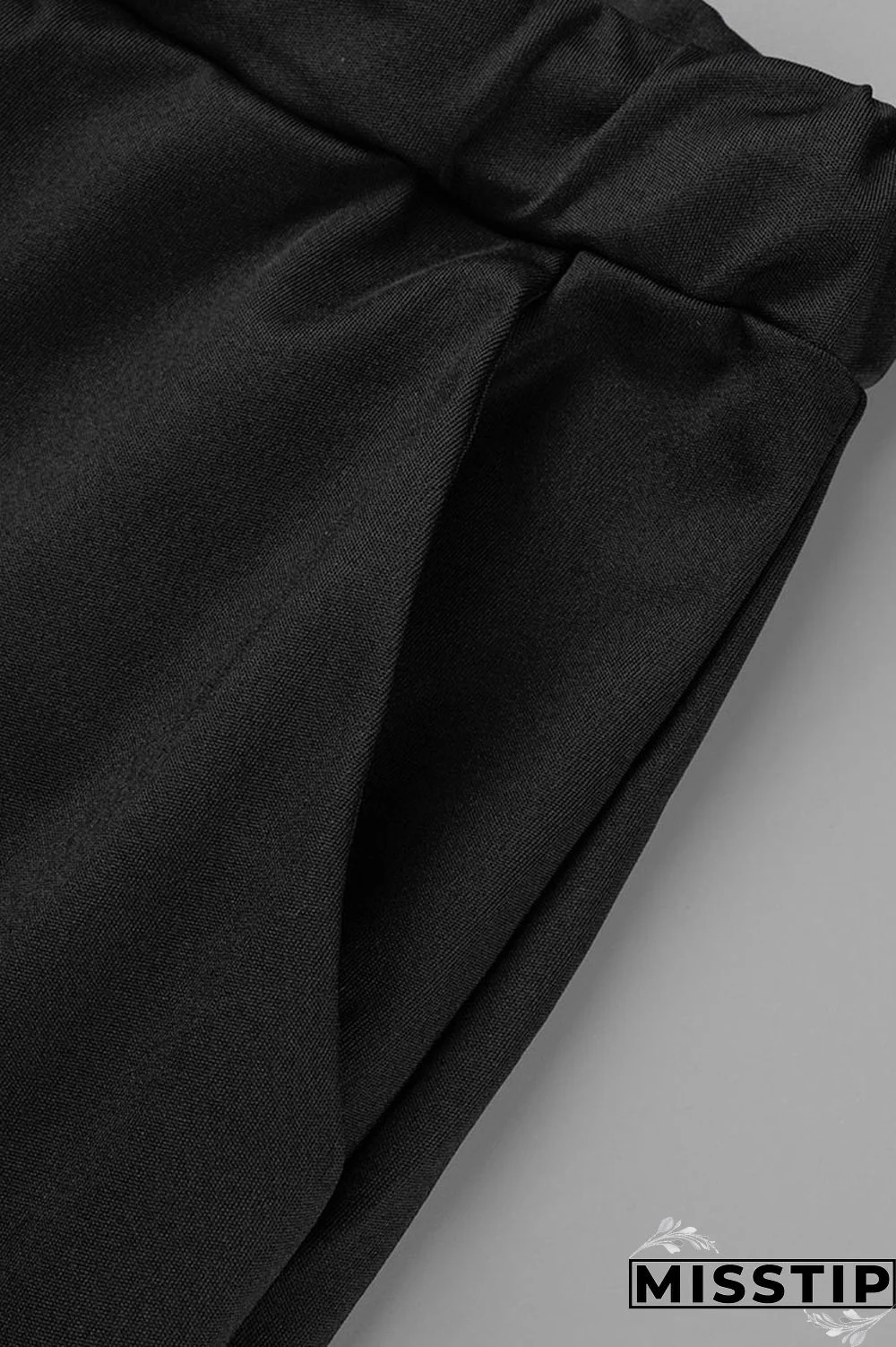 Black Casual Sportswear Solid Patchwork O Neck Long Sleeve Two Pieces