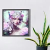 Diamond Painting -5D Full Round Drill Tiger Butterfly Girl(40*40 CM)
