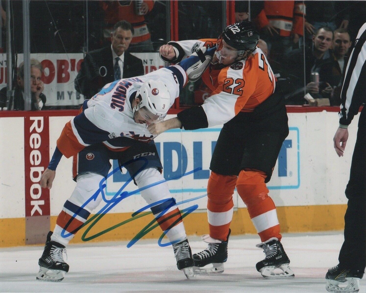 Philadelphia Flyers Dale Wiese Signed Autographed 8x10 NHL Photo Poster painting COA A