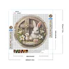Bénédiction lapin et poussin-rond drill diamond painting-30*30cm