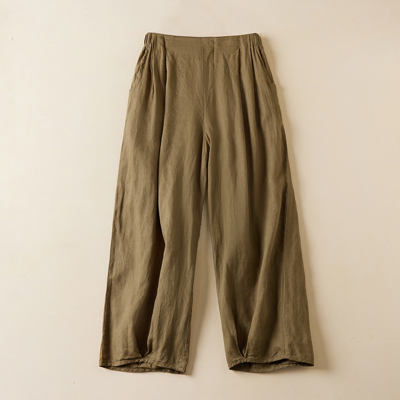 Literary and retro casual all-match pants
