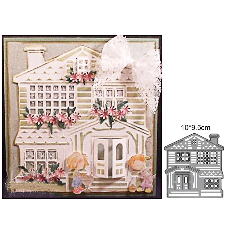 Christmas House Tree Metal Cutting Dies Stencils dies for DIY Scrapbooking Dies Decorative Embossing Die Cuts Paper Cards Making