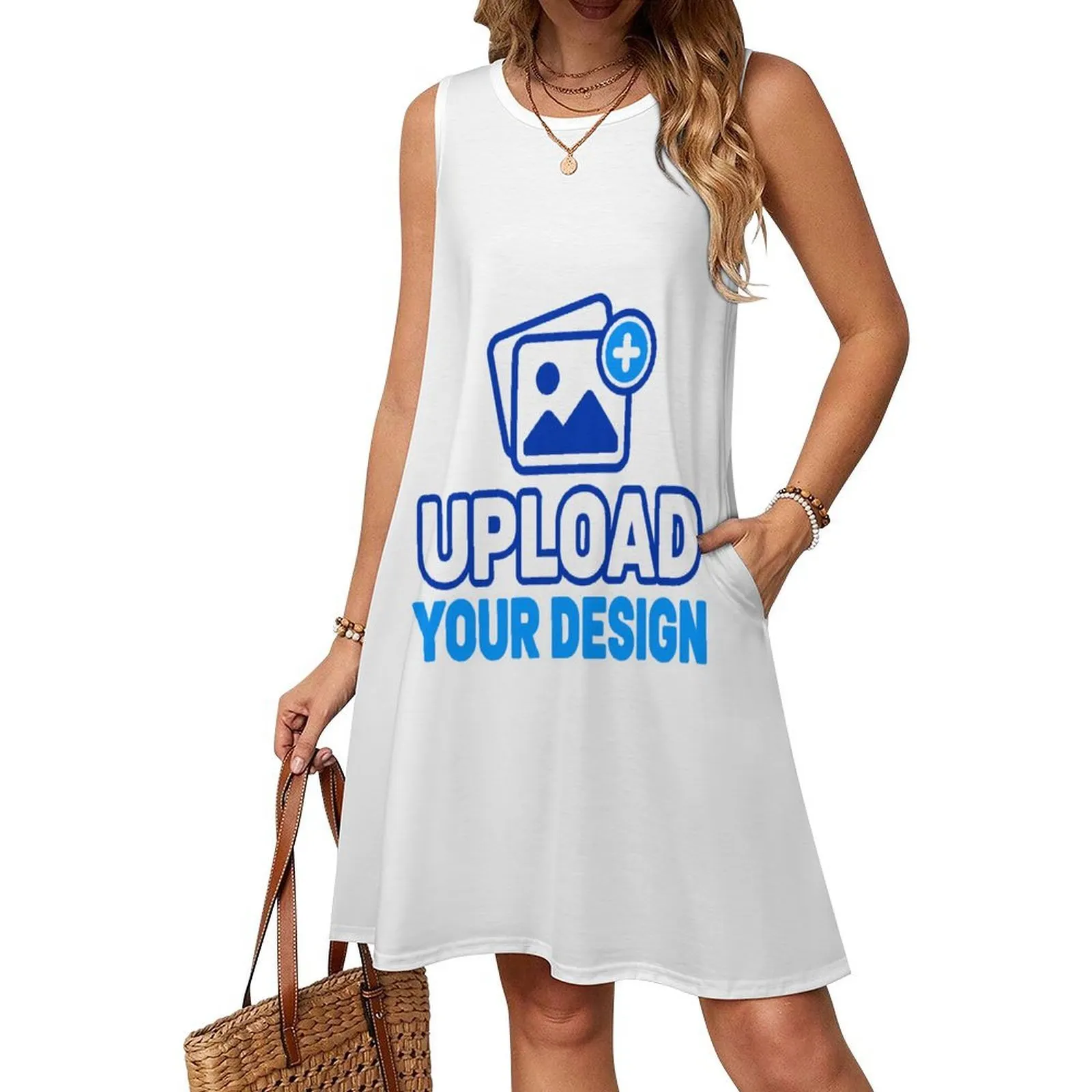 Sleeveless Crew-Neck Maxi Dress &ndash; personalized print product image 8