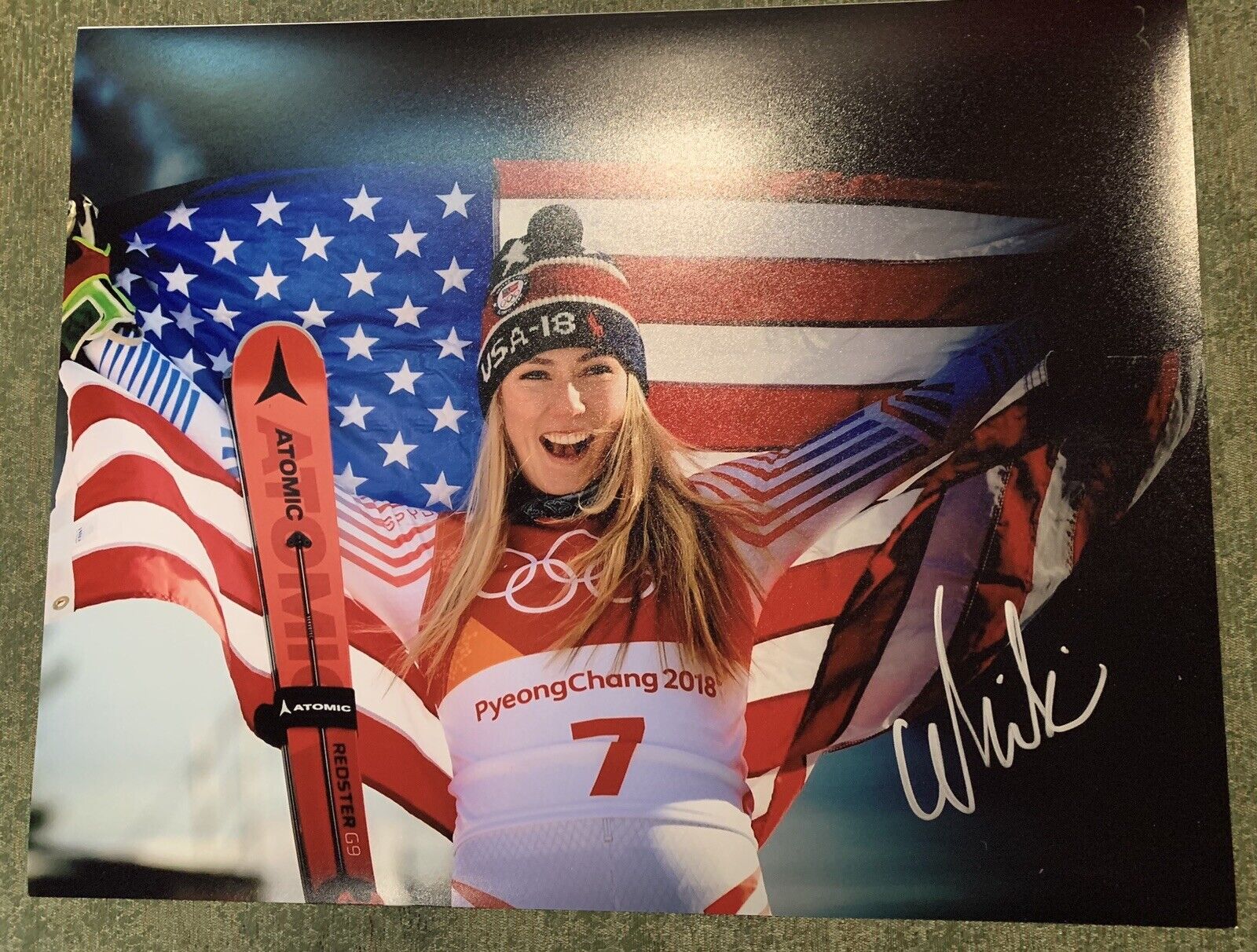 MIKAELA SHIFFRIN Signed 11x14 Photo Poster painting Pic Auto