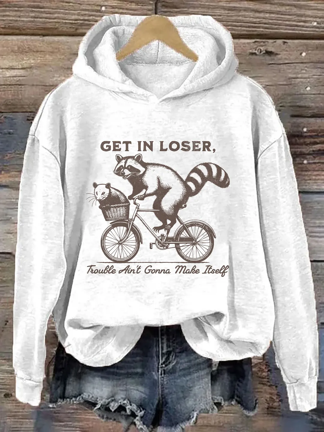  Funny Raccoon & Opossum Hoodie