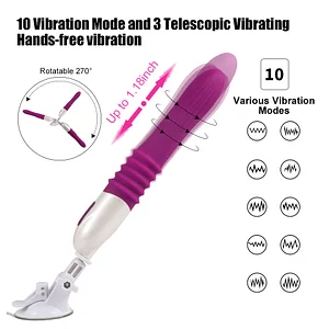 10-Speed Telescopic Thrusting Vibrator Machine for Women