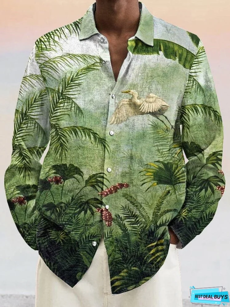 Cozy Floral Cotton Linen Shirt