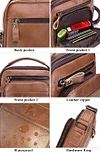 BAIGIO Leder Umh&auml;ngetasche Herren Schultertasche Vintage M&auml;nner Tasche Crossbody Bag Herrentasche zum Umh&auml;ngen Ledertasche mit Abnehmbarem Gurt f&uuml;r Business Arbeit Reise
