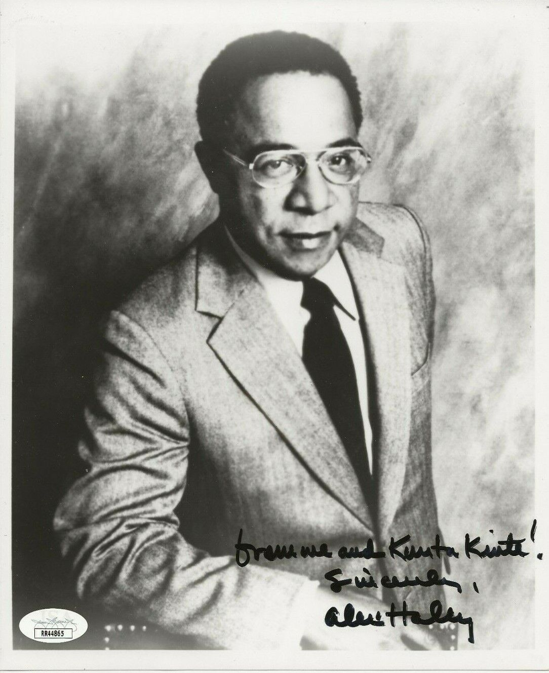 Alex Haley REAL SIGNED Photo Poster painting JSA COA Autographed Roots Author + Kunta Kinte Insc