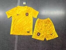 2024 Portugal Goalkeeper Kids Kit Football Shirt Thai Quality