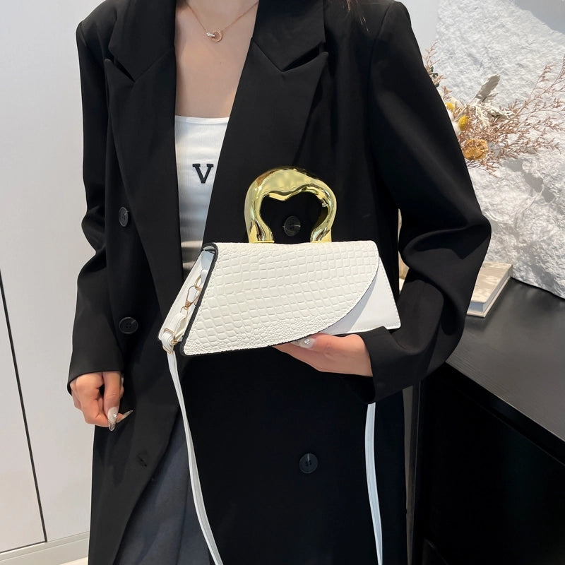 Crocodile Pattern Bag Women’s Handbag Personalized Pu Shoulder Messenger Bag