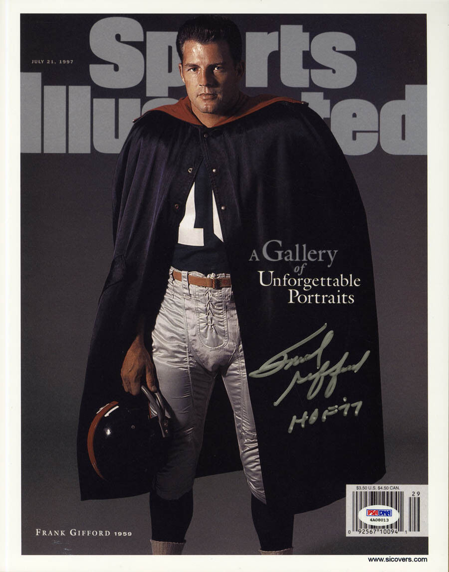 Frank Gifford SIGNED Sports Illustrated Print NY Giants ITP PSA/DNA AUTOGRAPHED