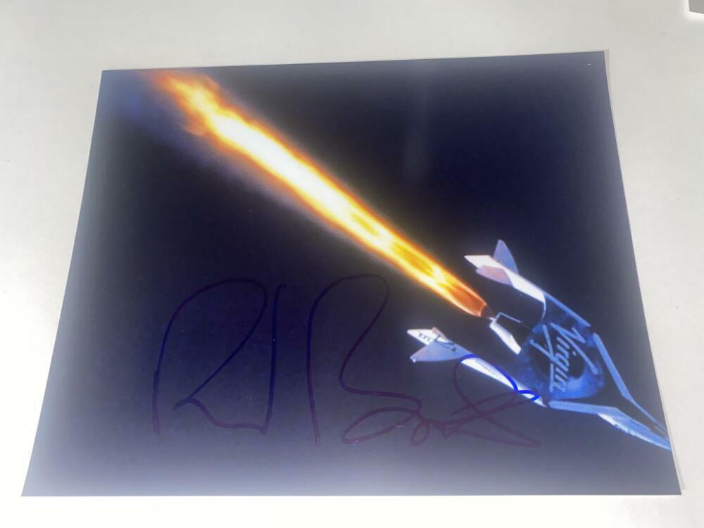 RICHARD BRANSON SIGNED AUTOGRAPH 8x10 Photo Poster painting - VIRGIN GALACTIC VSS UNITY SHIP