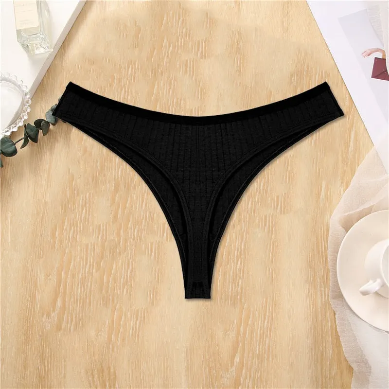 FINETOO Cotton Panties Women Solid Color Underpants M-XL Soft Briefs Girls Striped Underwear Comfortable Panties Female Lingerie