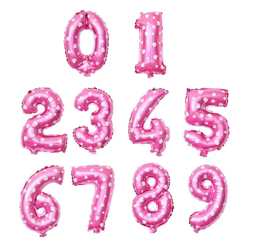 16 Inch Figure Digit Number Balloons Number Foil Balloon For Wedding Decoration Happy Birthday Balloon Baby Shower