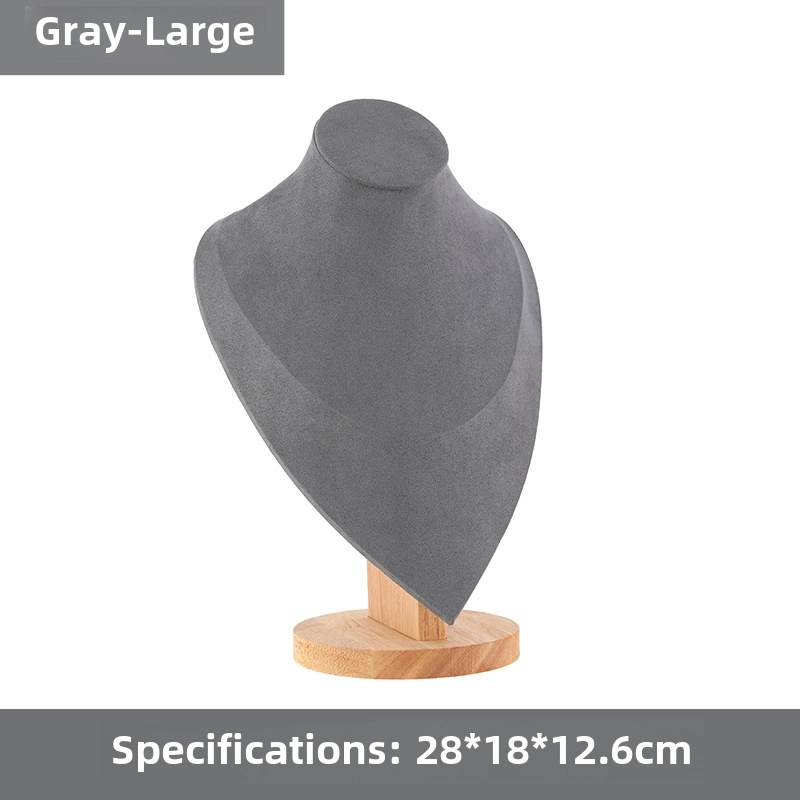 High-grade Jewelry Bracelet Jewelry Jewelry Props Flannel Wood Stitching One Pendant Necklace Display Rack