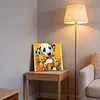 Framed Dalmatian Bear-Paint by Numbers Acrylic Painting 20*20CM With Color Box 3ML(12Colors)