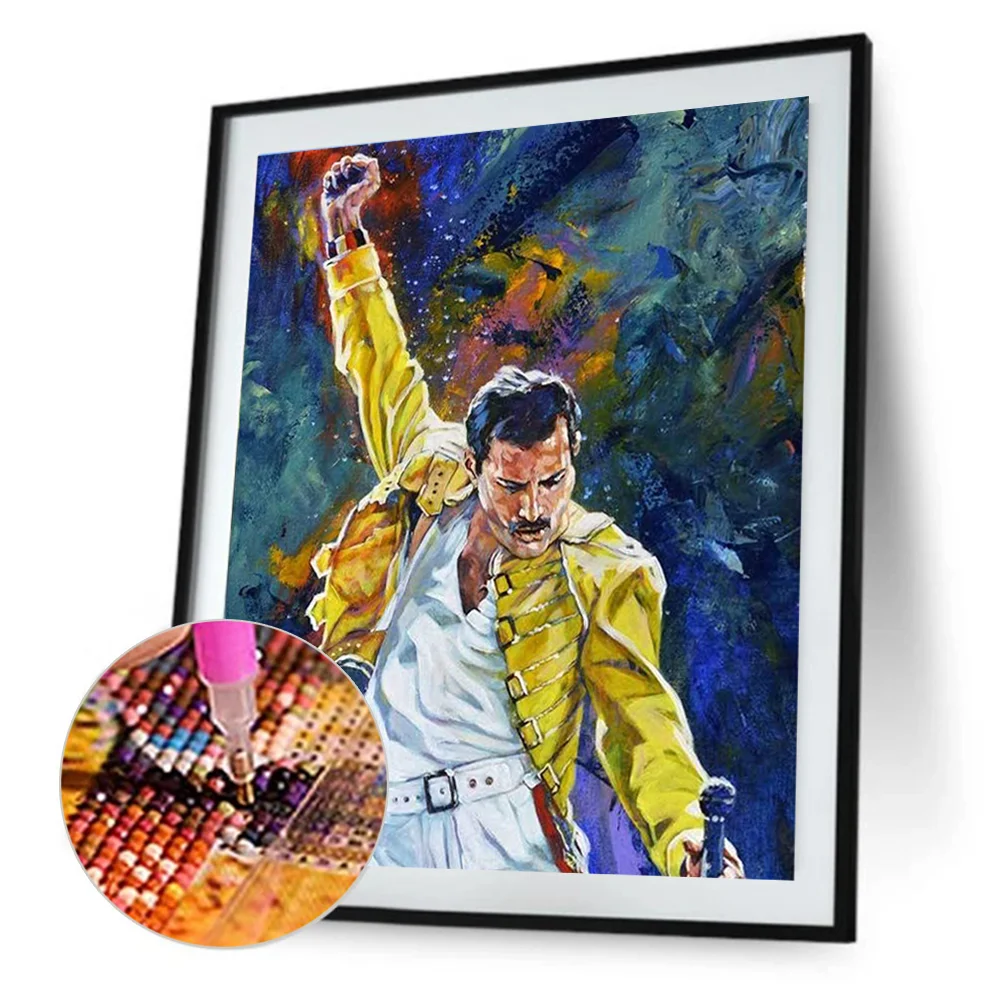 Diamond Painting - Full Round Drill - Freddie Mercury(Canvas|30*40cm)