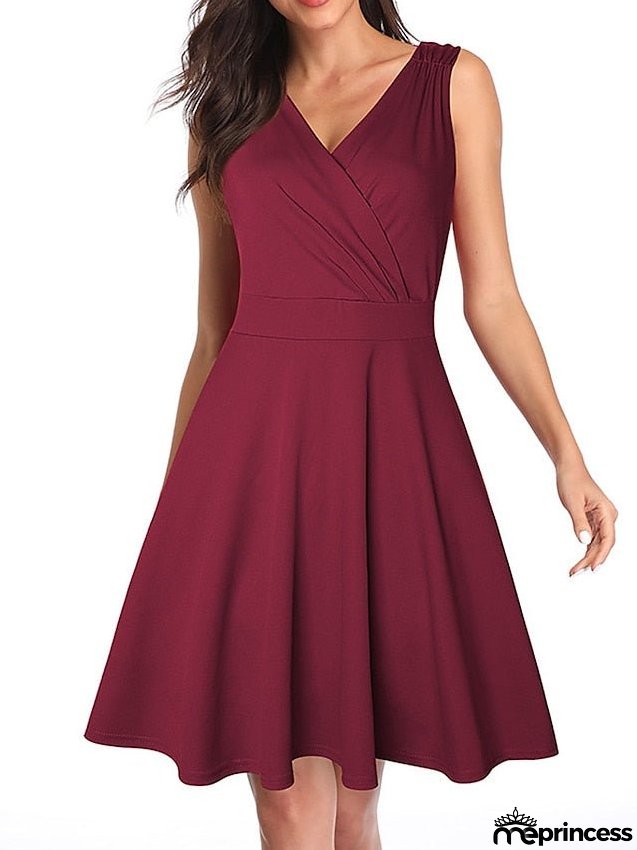 Work Dress Black Dress Semi Formal Dress Fashion Mini Dress Ruched Print V Neck Sleeveless Leopard Slim Leopard Black Wine Spring Summer S M L XL XXL for Women