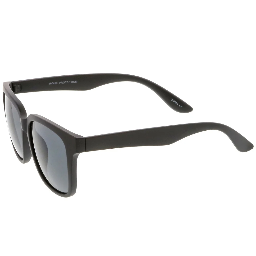 Large Horn Rimmed glasses Wide Arms Square Lens 57mm