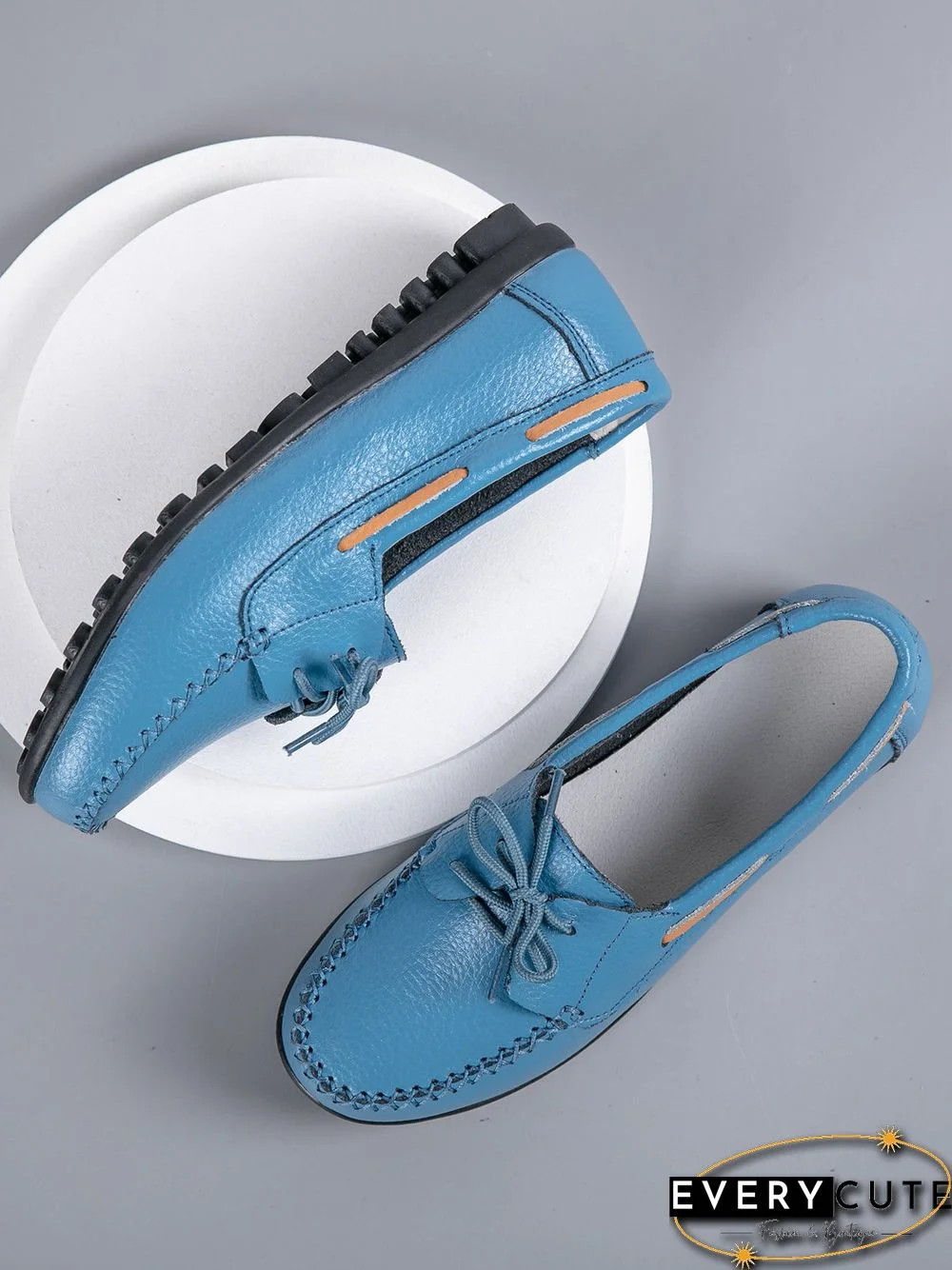 Retro Casual Simple Lace-up Flat Shoes