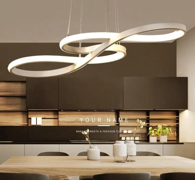 Modern New Creative Pendant Lights LED Kitchen Aluminum Silica ...