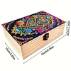 5D DIY Diamond Painting Handmade Wood Storage Box Crystal Storage Case (Pattern)
