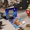 Snow Animals DIY Diamond Painting Greeting Cards with Envelopes