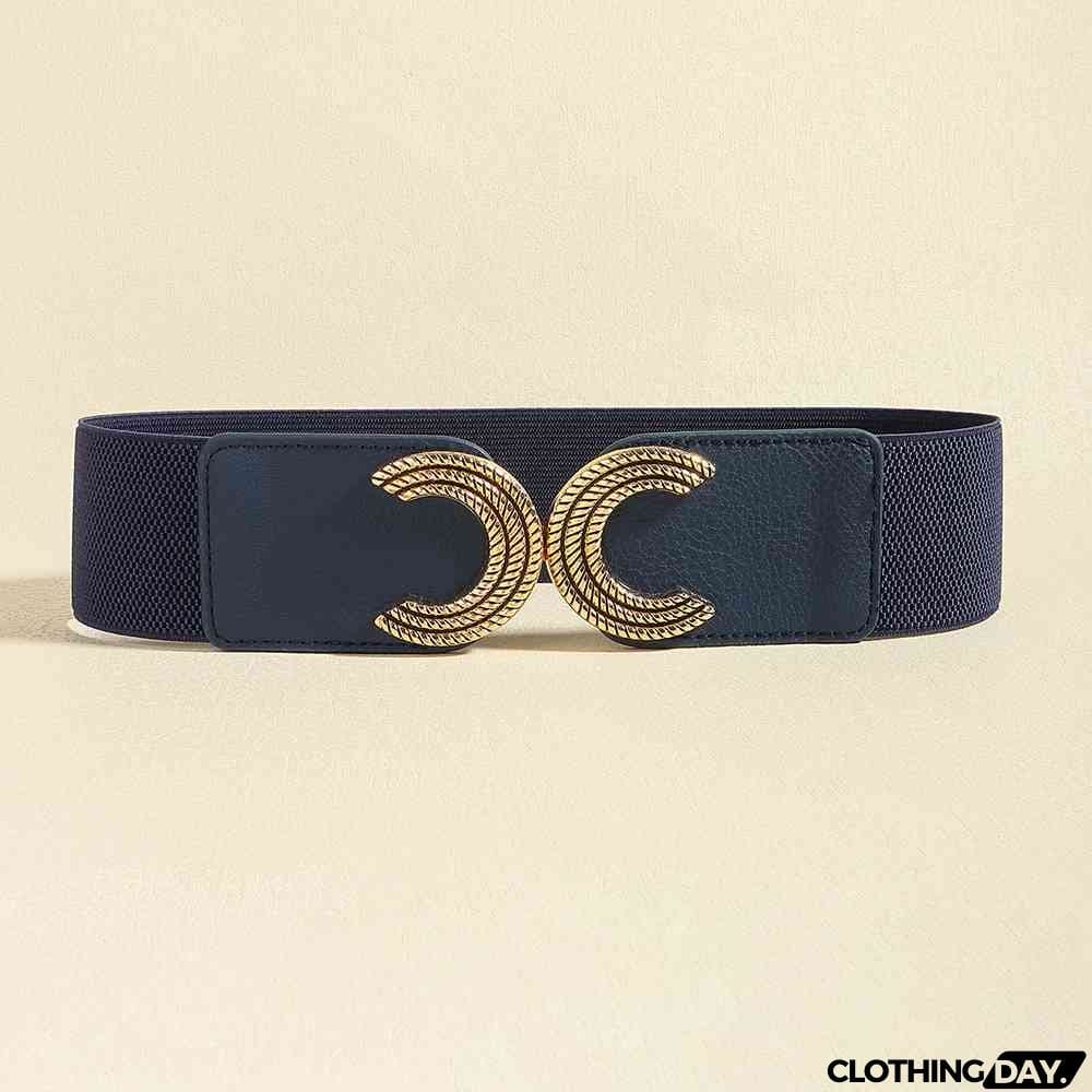 Double C Buckle Elastic Belt