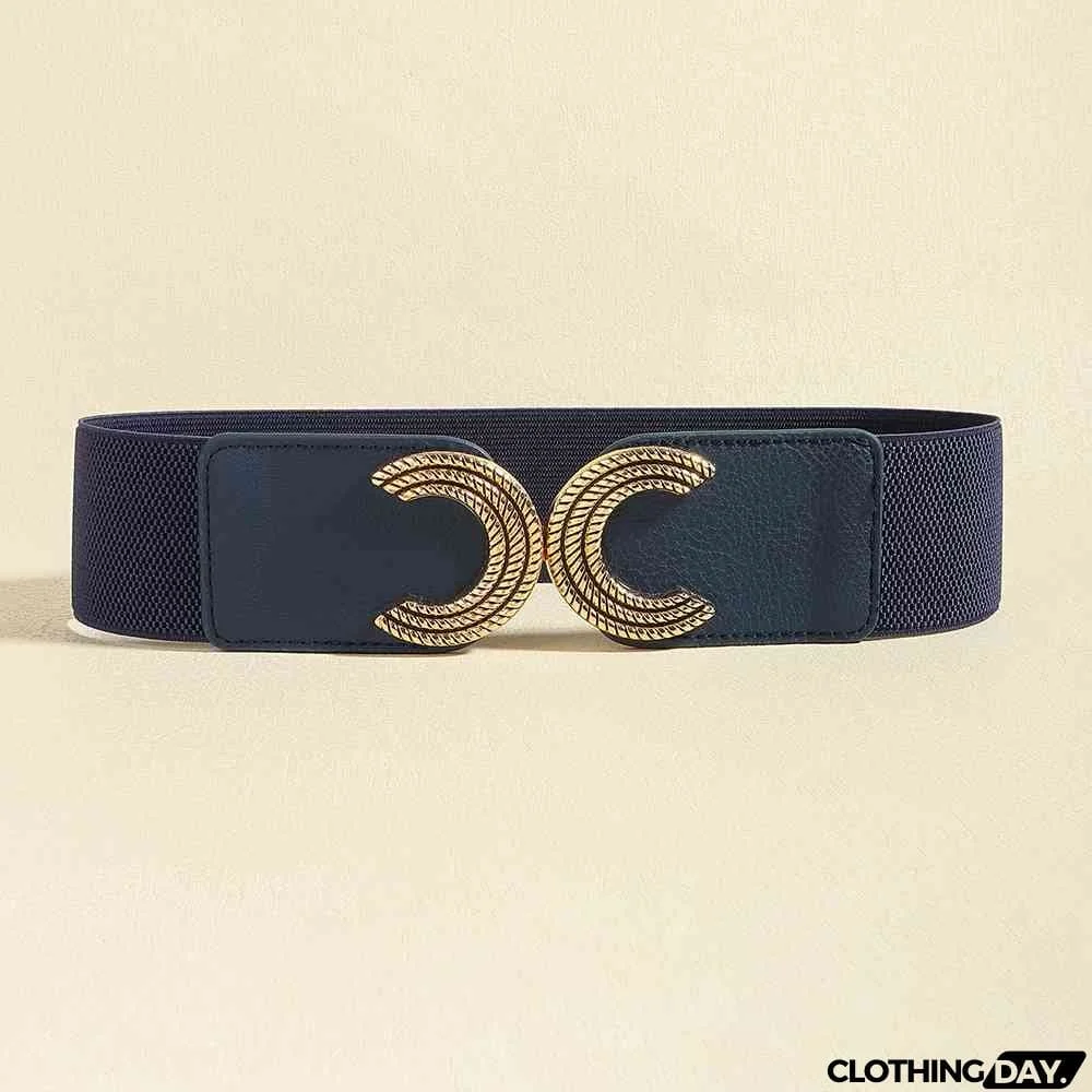 Double C Buckle Elastic Belt