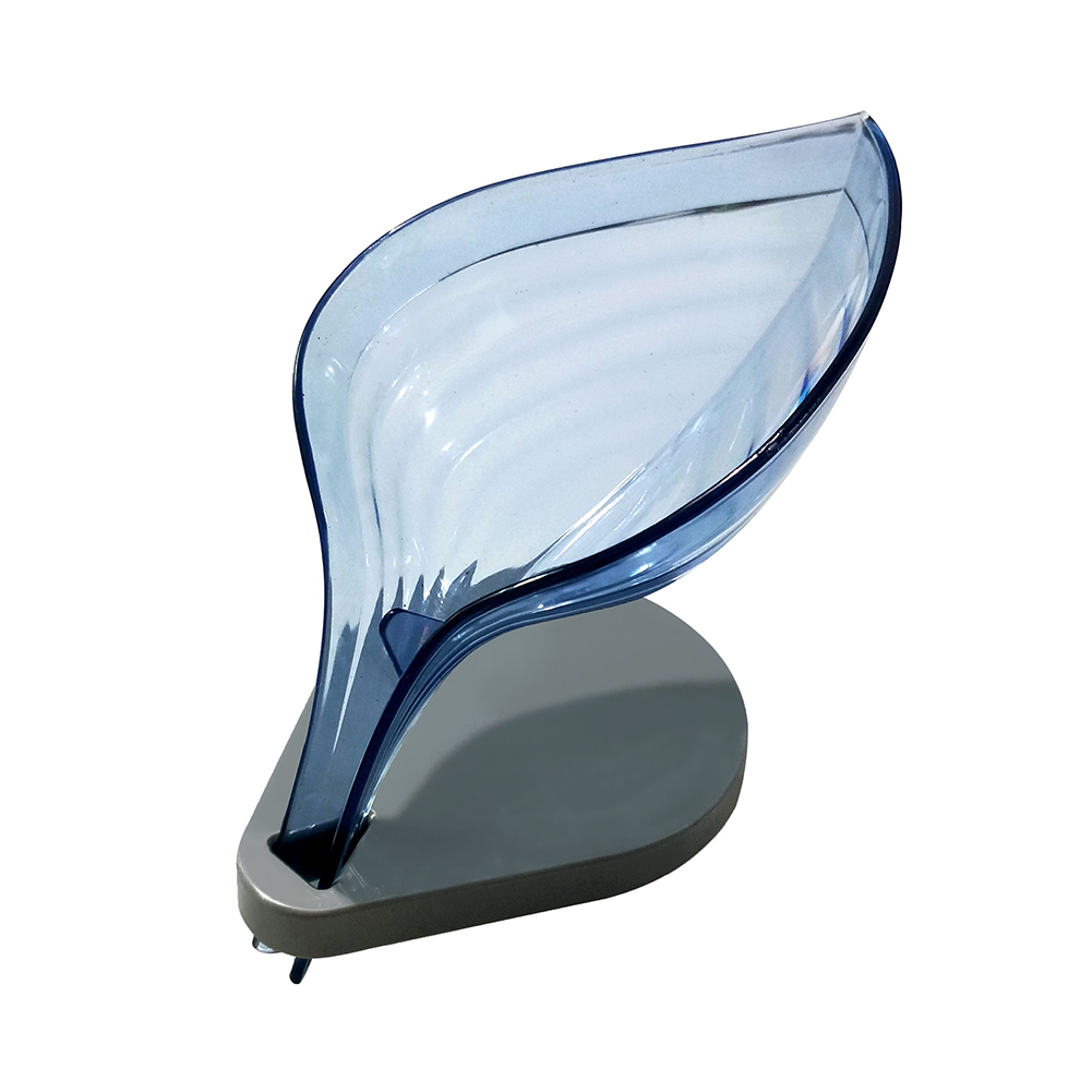 

Transparent Leaf Shower Soap Drain Storage Box Anti-slip Sink Sponge Tray, 501 Original