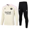 Joyfball 2024/2025 Psg Paris Saint-Germain Jordan Half-Pull Training Suit Apricot Color Jersey