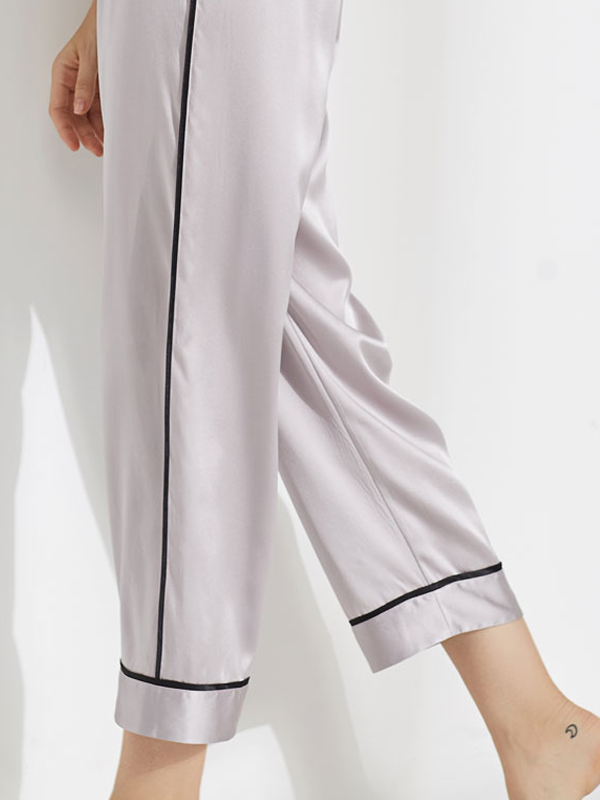 19 MOMME Pantalon en soie jambe large- SOIE PLUS