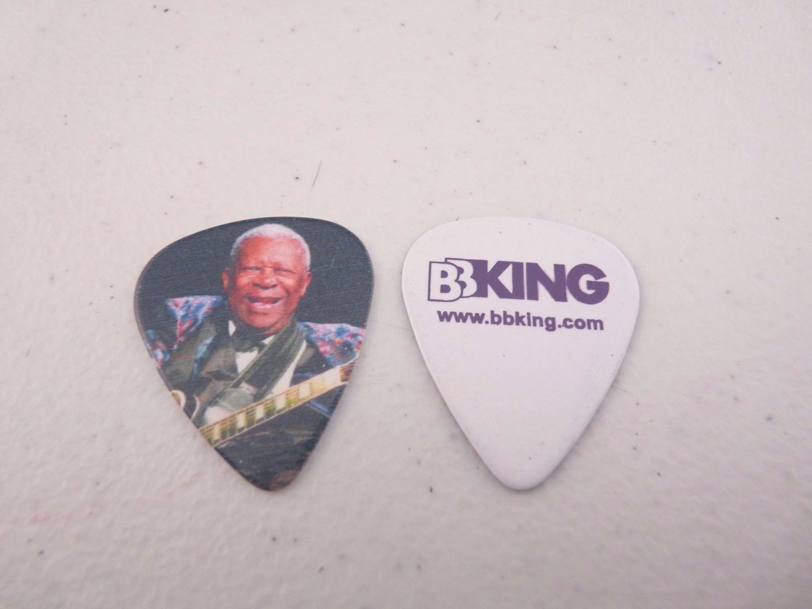 BB King King Of The Blues Music Playing Lucille Photo Poster painting Double Sided Guitar Pick 2