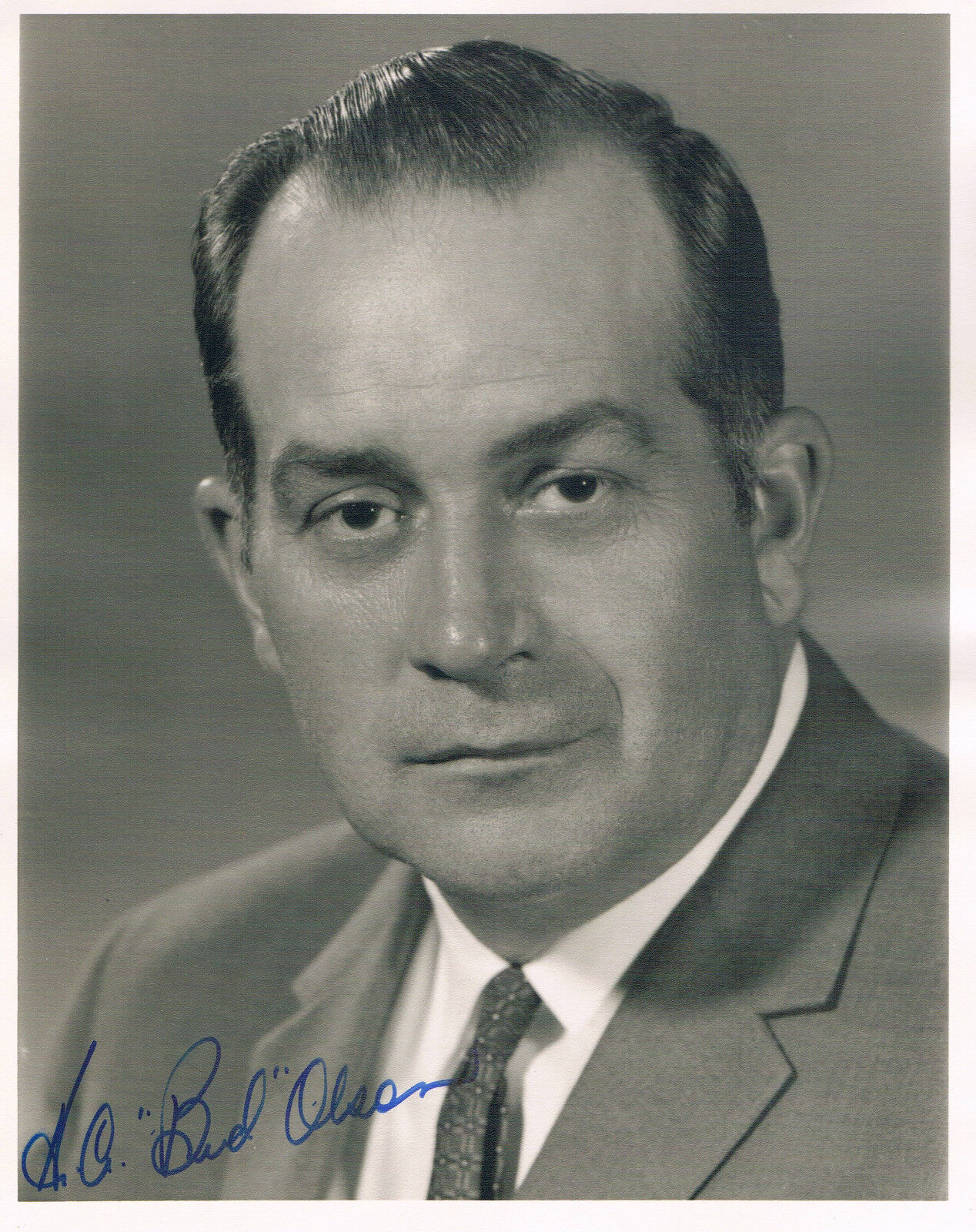 Canada Minister Bud Olson 1925-2002 genuine autograph 8x10